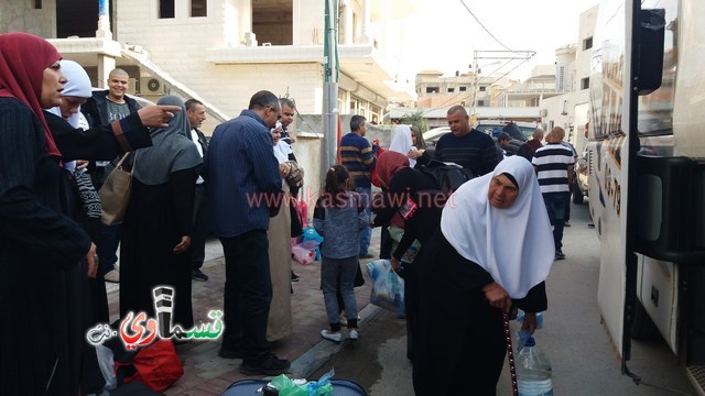 كفرقاسم- فيديو: عودة وفد حافلة المعتمرين والاداري مرسي حمدان عيسى غانمين سالمين الى ارض الوطن  